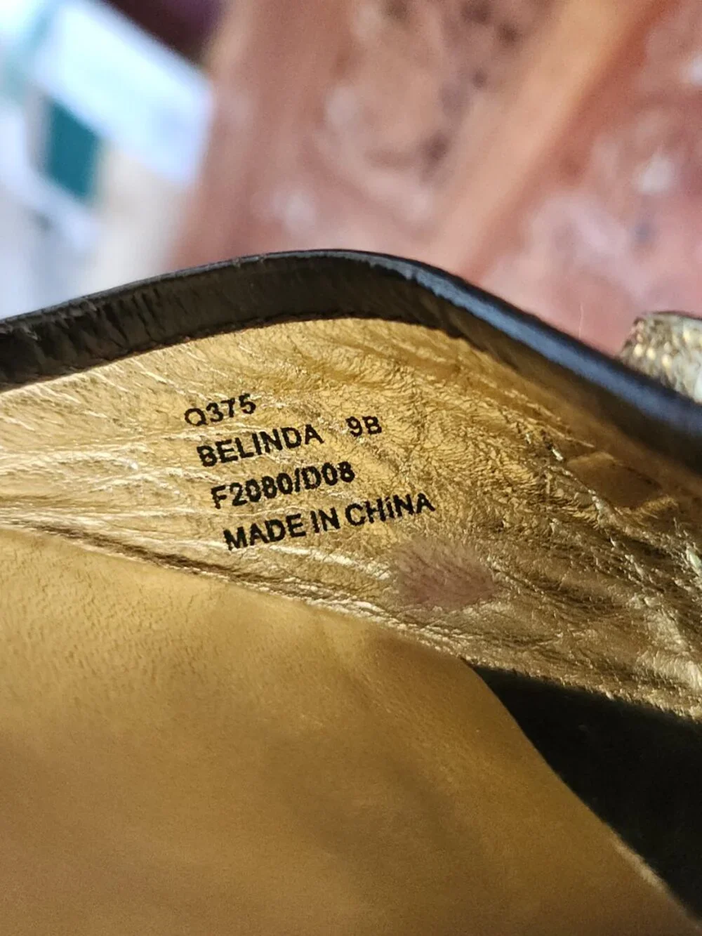 Coach Belinda Black Leather Heels with Gold Accents